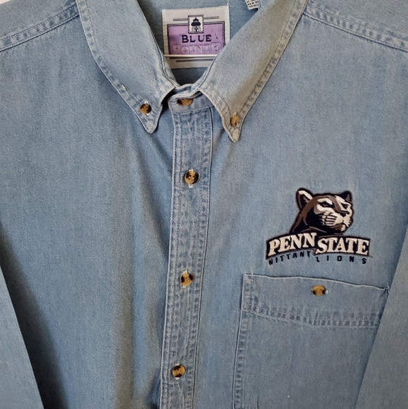 Blue Pointe Other - Men's Penn State Denim Shirt, XL